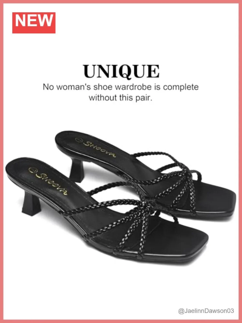 Woven Strappy Square Open Toe Kitten Heel Sandals